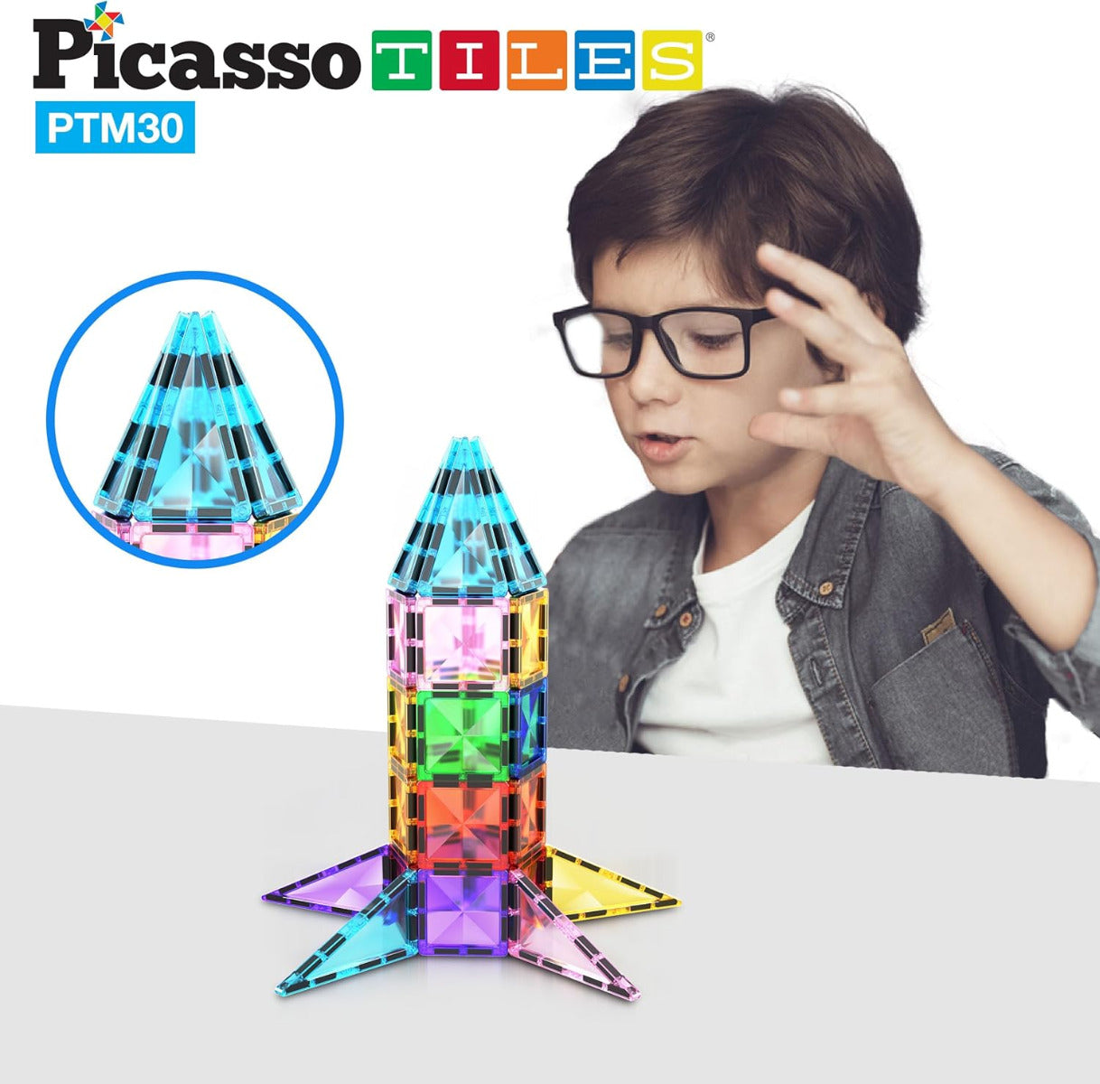 Buy Picasso Tiles Mini Size Magnetic Tiles Sensory Magnet Toys 30pcs | Yallatoys.com