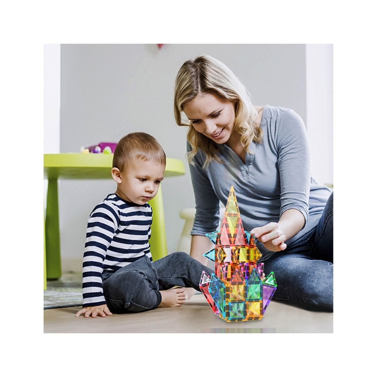Buy Picasso Tiles Magnetic Building Set Travel Sized 60pcs | Yallatoys.com