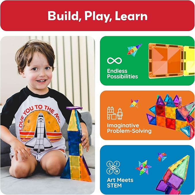 Buy Picasso Tiles Mini Size Magnetic Tiles 80pcs | Yallatoys.com