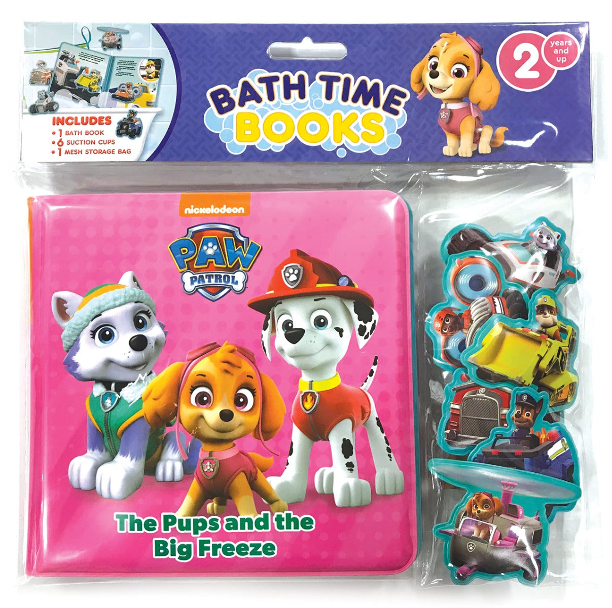 Buy Phidal Nick Paw Patrol Girls Bath Time Books with Suction Cups and Mesh Bag | Yallatoys.com