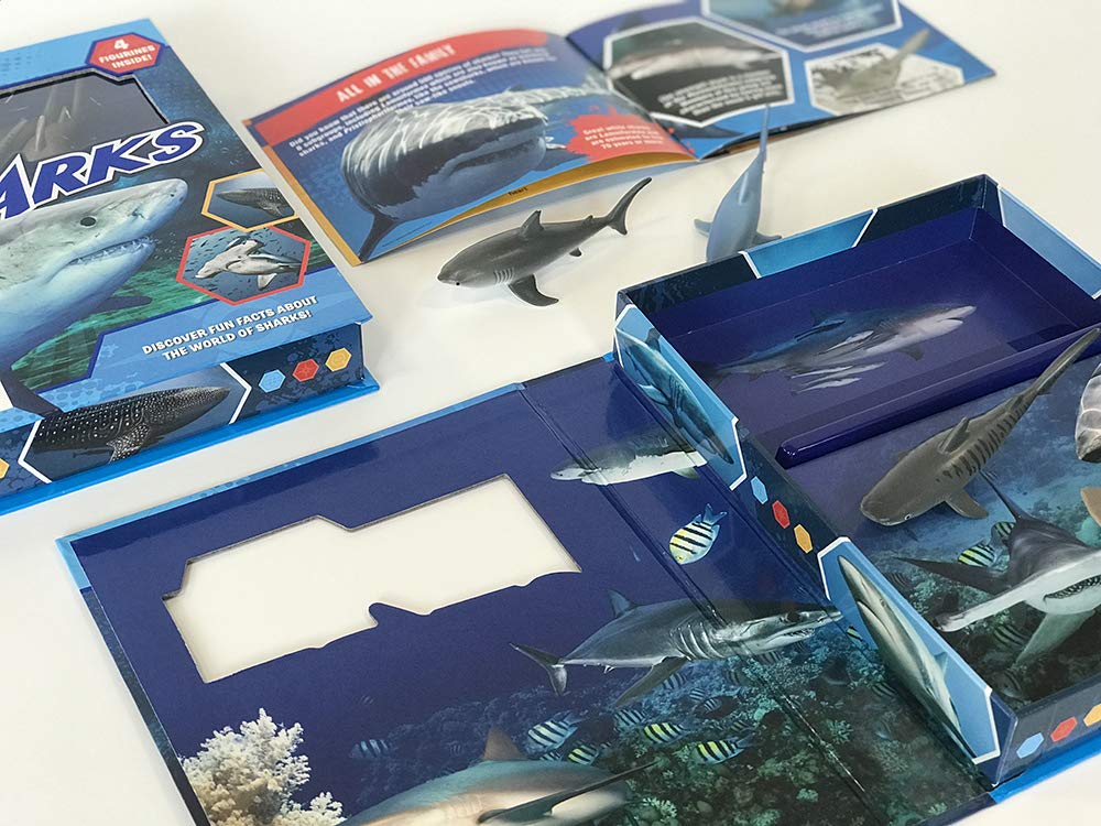 Buy Phidal Sharks Pocket Explorers with 4 Figurines and Fact Book | Yallatoys.com