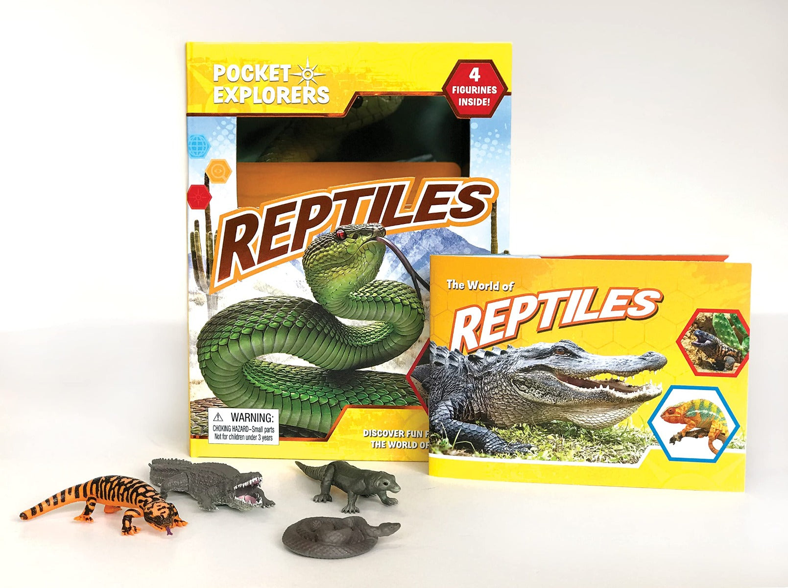 Buy Phidal Reptiles Pocket Explorers with 4 Figurines and Fact Book | Yallatoys.com