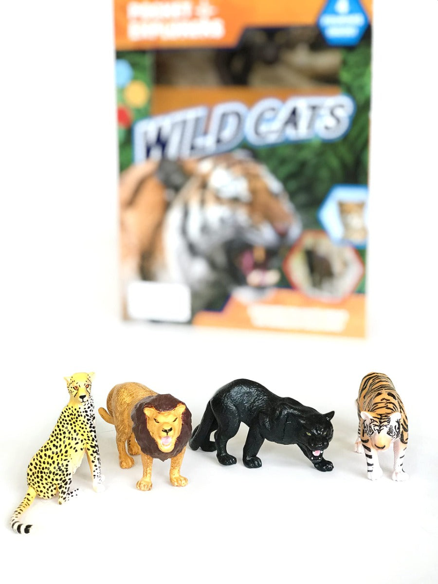 Buy Phidal Wild Cats Pocket Explorers with 4 Figurines and Fact Book | Yallatoys.com
