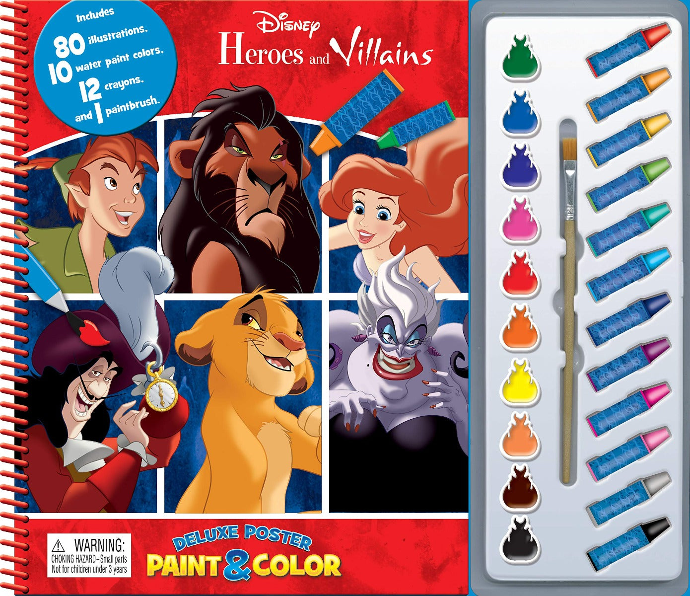 Buy Phidal Disney Heroes & Villains Deluxe Poster Paint & Color Board book | Yallatoys.com