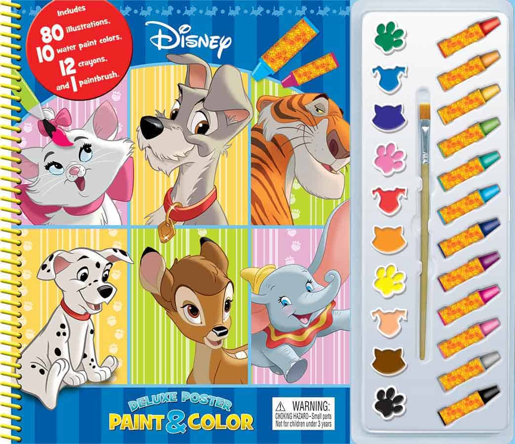 Buy Phidal Disney Animals Deluxe Poster Paint & Color Book | Yallatoys.com