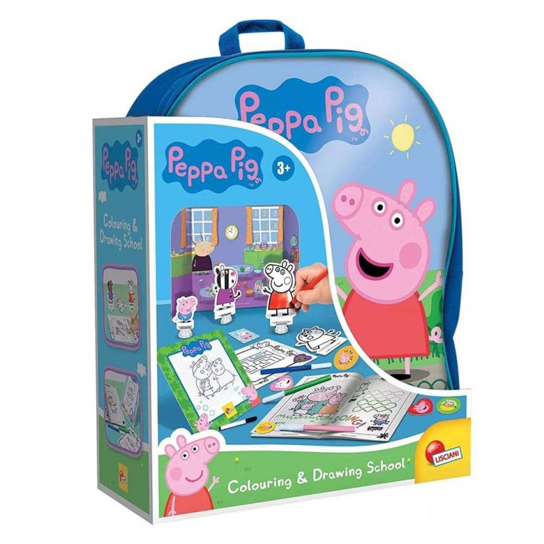 Buy Peppa Pig Colouring and Drawing School Backpack | Yallatoys.com
