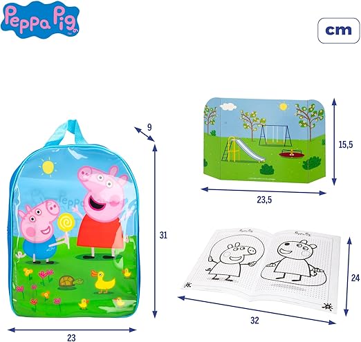 Buy Peppa Pig Colouring and Drawing School Backpack | Yallatoys.com