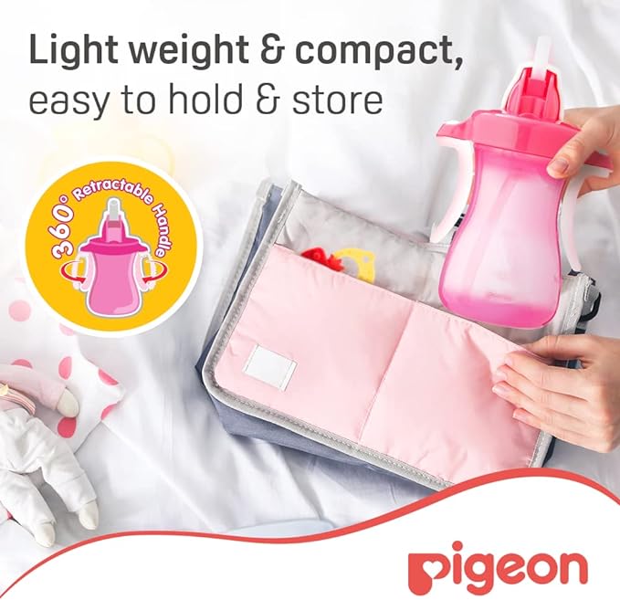 Pigeon Petite Hanging Type Straw Bottle 150ml Pink Pigeon Yallatoys