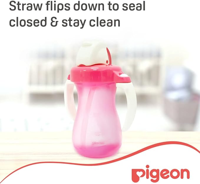 Pigeon Petite Hanging Type Straw Bottle 150ml Pink Pigeon Yallatoys