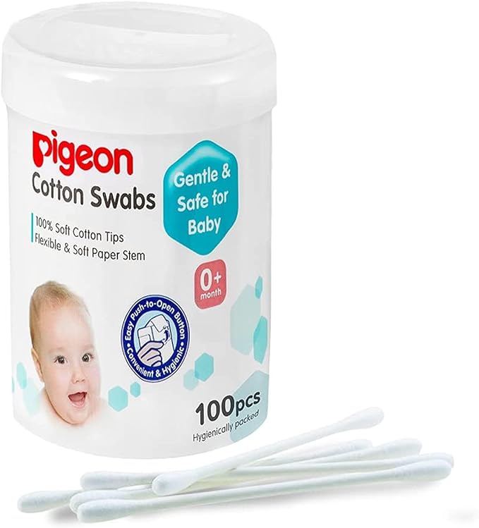 Pigeon Cotton Swabs Soft Paper 100 PCS Pigeon Yallatoys