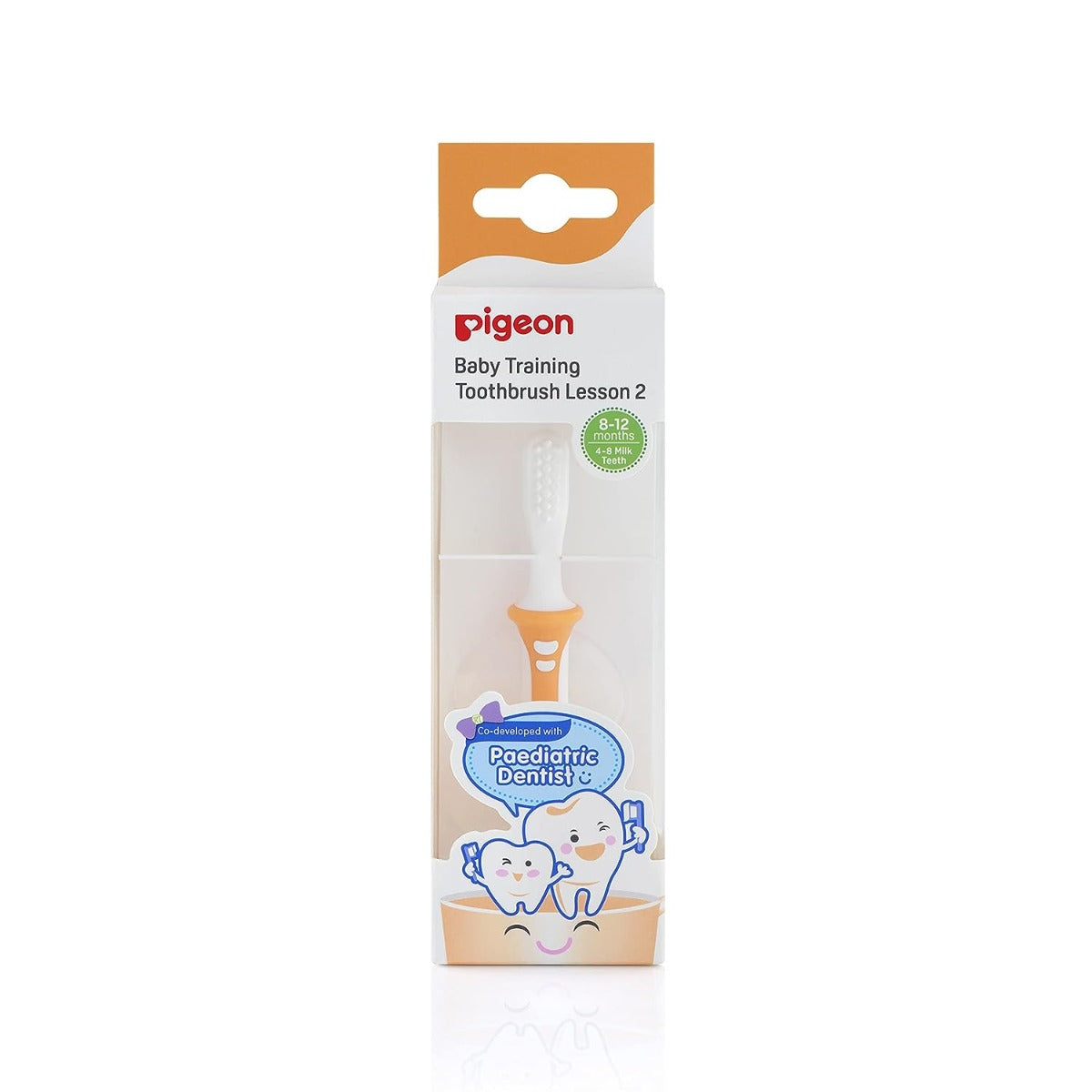 Pigeon Baby Training Toothbrush Lesson 2 Orange Pigeon Yallatoys