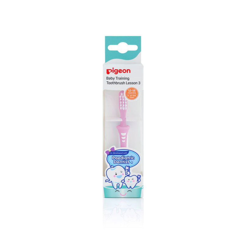 Pigeon Baby Training Toothbrush Lesson 3 Pink Pigeon Yallatoys