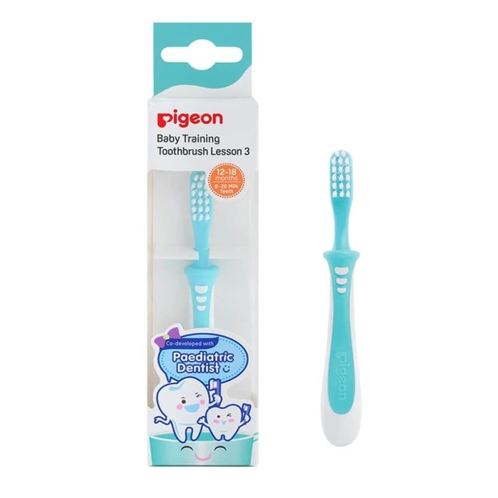 Pigeon Baby Training Toothbrush Lesson 3 Green Pigeon Yallatoys