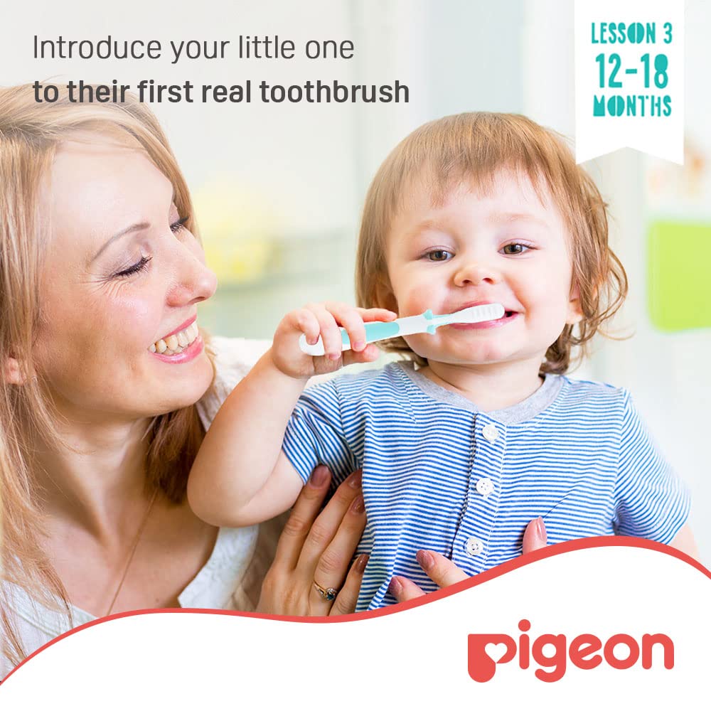 Pigeon Baby Training Toothbrush Lesson 3 Green Pigeon Yallatoys
