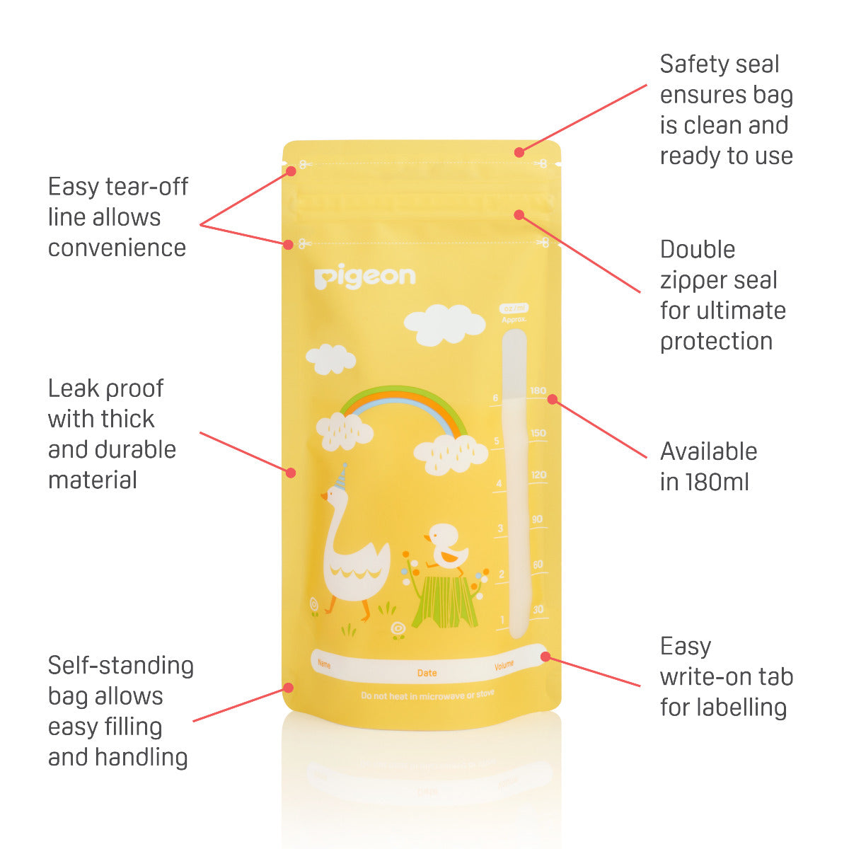 Pigeon Breastmilk Storage Bags Animals Series Pigeon Yallatoys