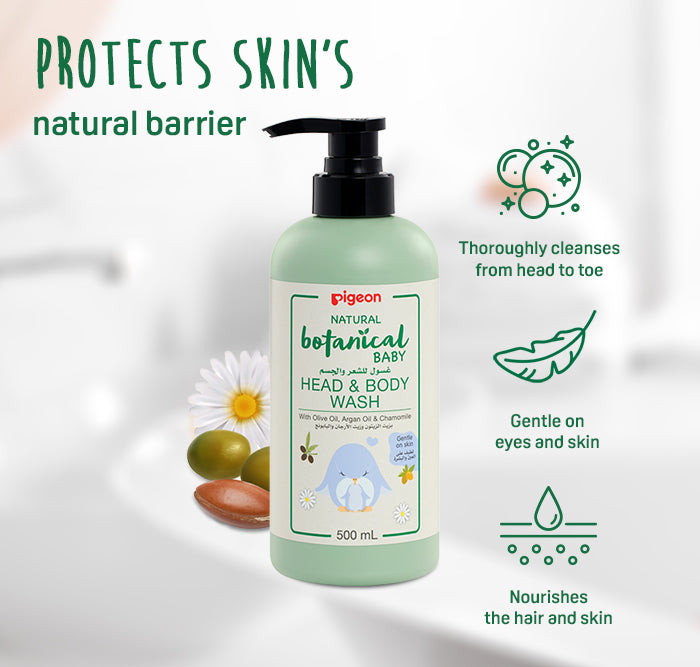 Pigeon Natural Botanical Skincare Head & Body Wash 500ml Pigeon Yallatoys