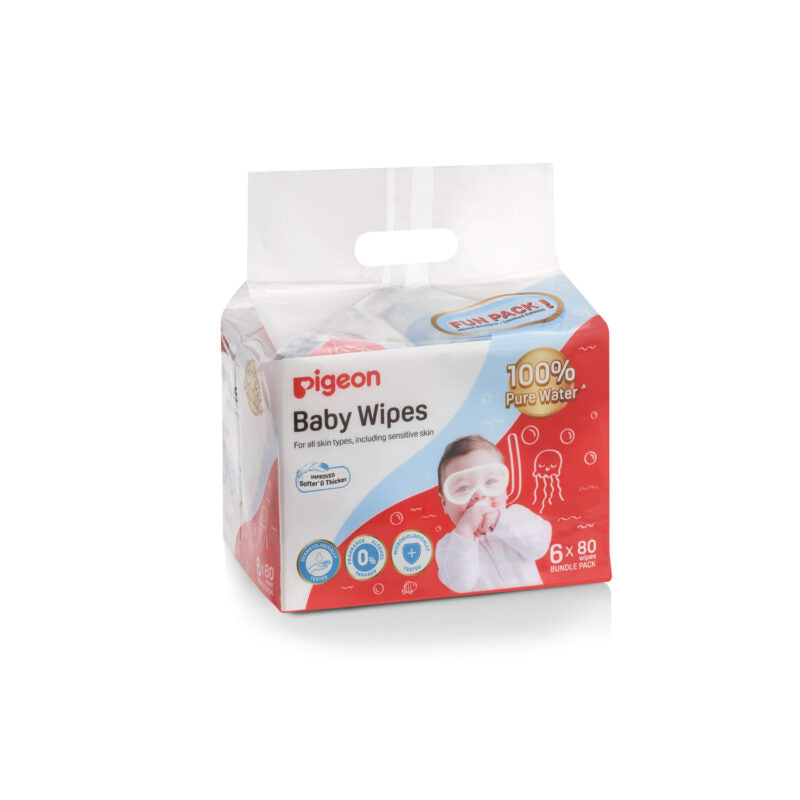 Pigeon Pure Water Baby Wipes 80 sheets Pigeon Yallatoys