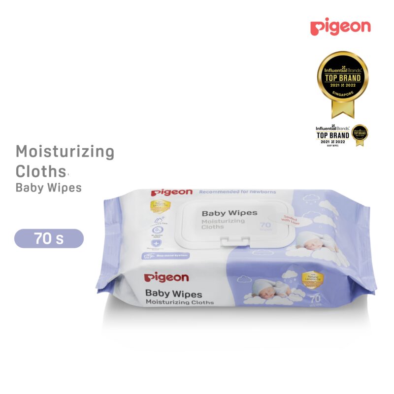 Pigeon Baby Wipes Moisturizing Cloths 70 Sheets with Lanolin Pigeon Yallatoys