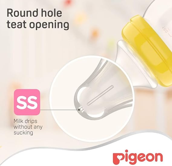 Pigeon Wide Neck Peristaltic Plus Nipple SS 2pc Blister Pigeon Yallatoys