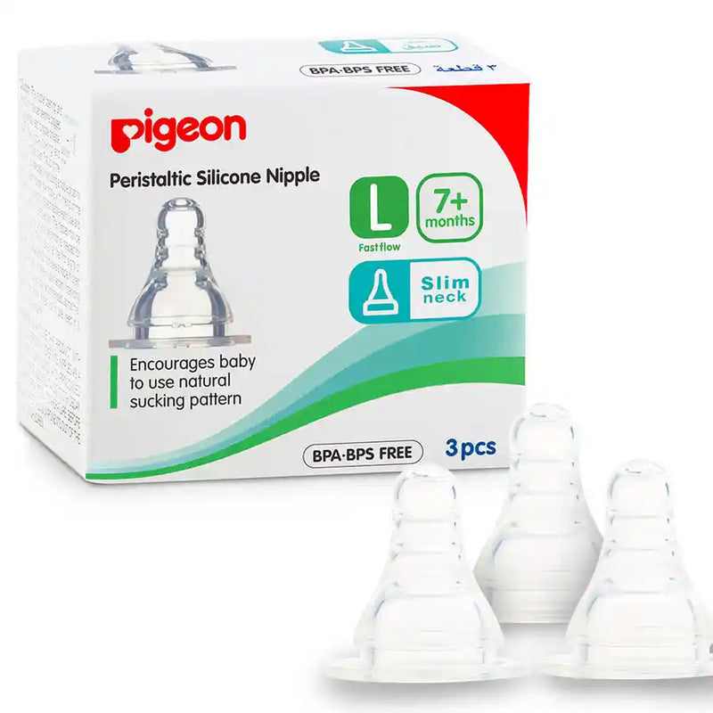 Pigeon Silicone Nipple S Type Large 3pcs Box Pigeon Yallatoys