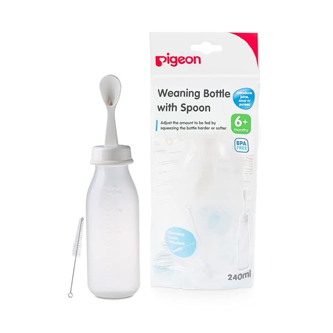 Pigeon Weaning Bottle With Spoon 240Ml Pigeon Yallatoys