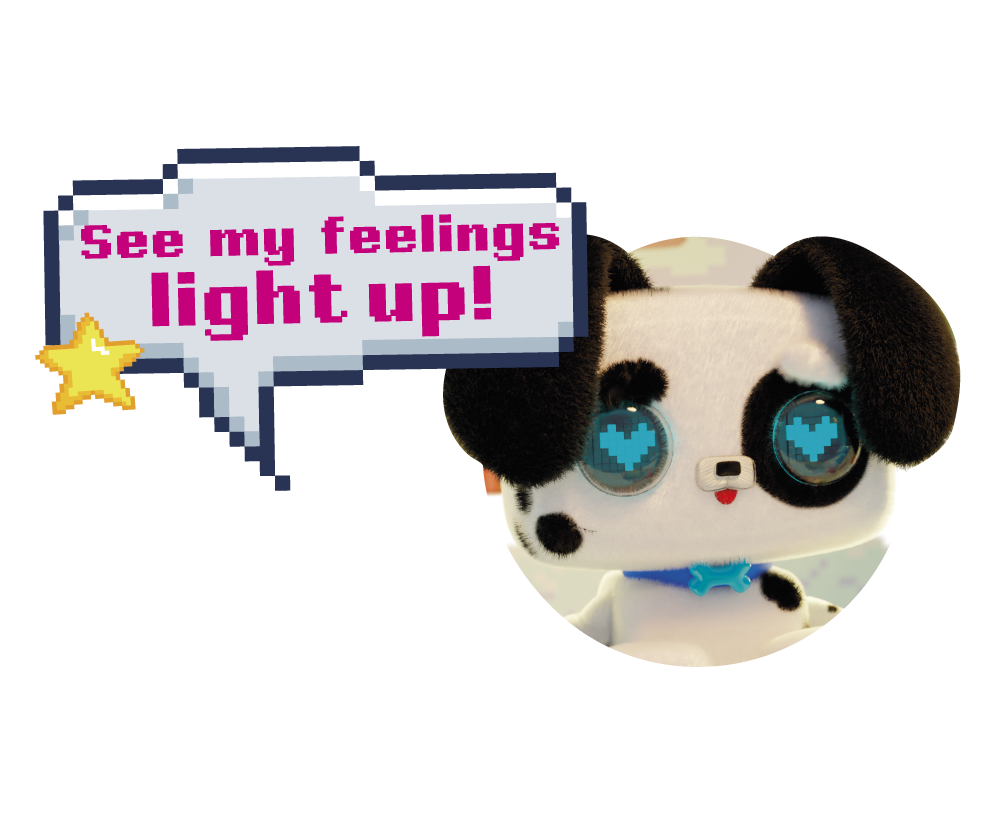 Buy Pixel Hugs Electronic Plush Toy Black & White | Yallatoys.com