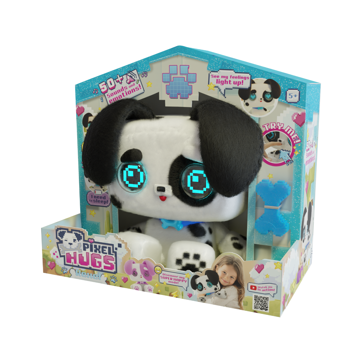 Buy Pixel Hugs Electronic Plush Toy Black & White | Yallatoys.com
