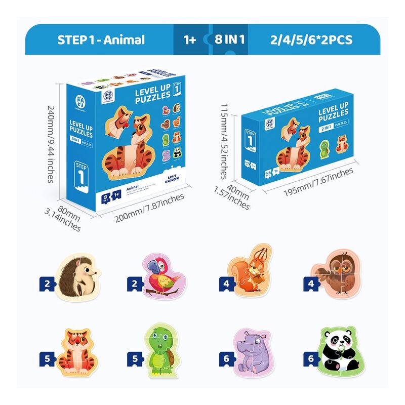 Buy Panda Juniors Level Up 8 in 1 Jigsaw Puzzle Step1 | Yallatoys.com