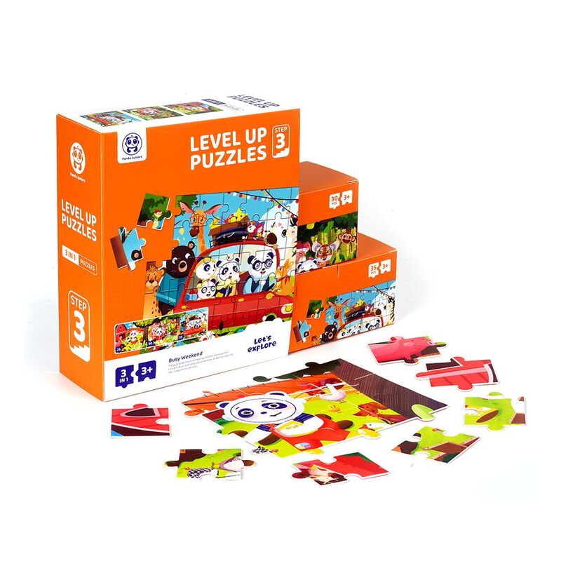 Buy Panda Juniors Level Up 3 in 1 Jigsaw Puzzle Step3 Busy Weekend | Yallatoys.com