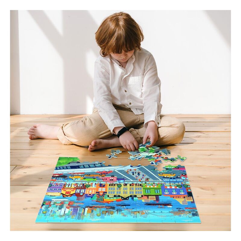 Buy Panda Juniors Level Up 2 in 1 Jigsaw Puzzle Step6 Colorful City Life | Yallatoys.com