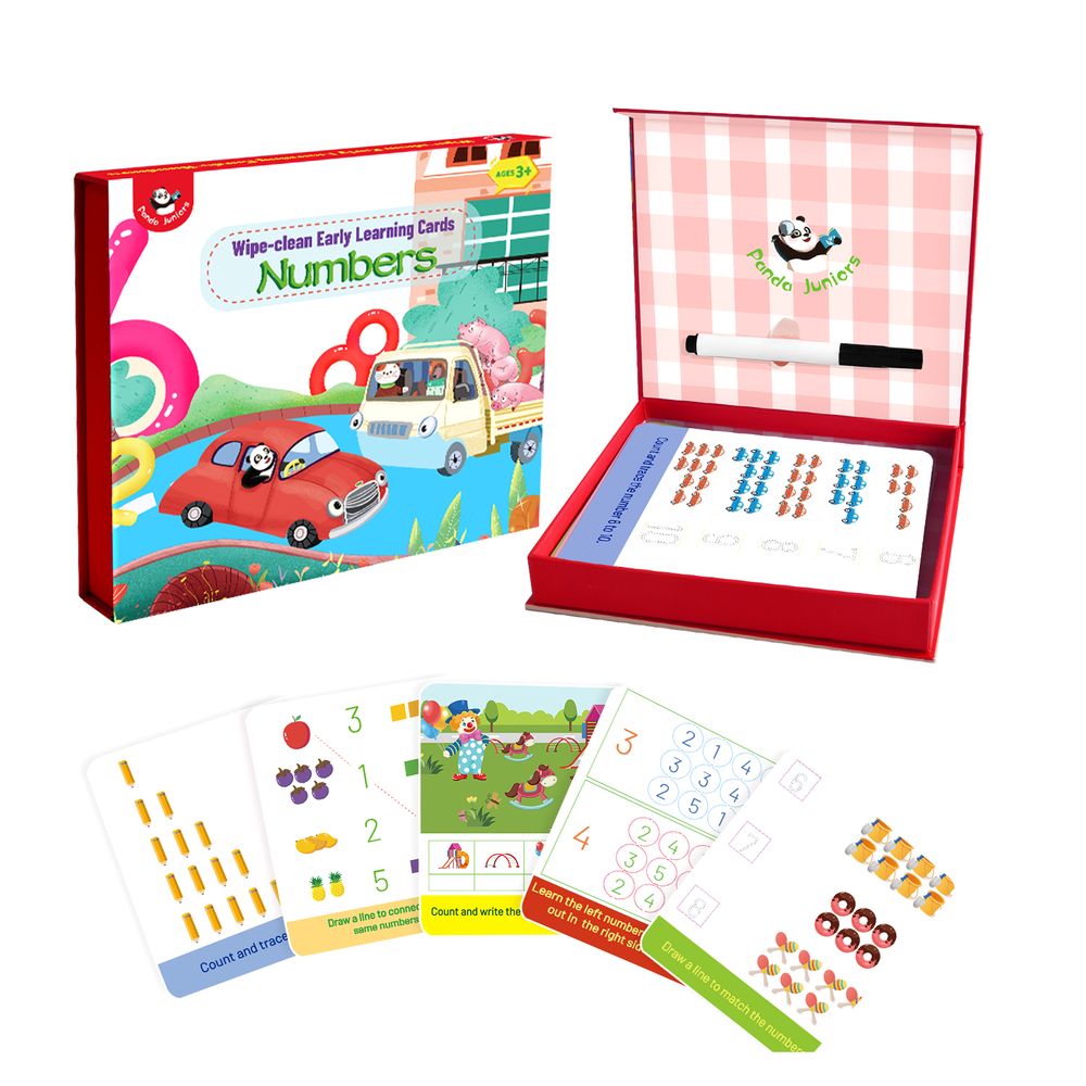Buy Panda Juniors Numbers Wipe Clean Early Learning Cards Activity Pads | Yallatoys.com