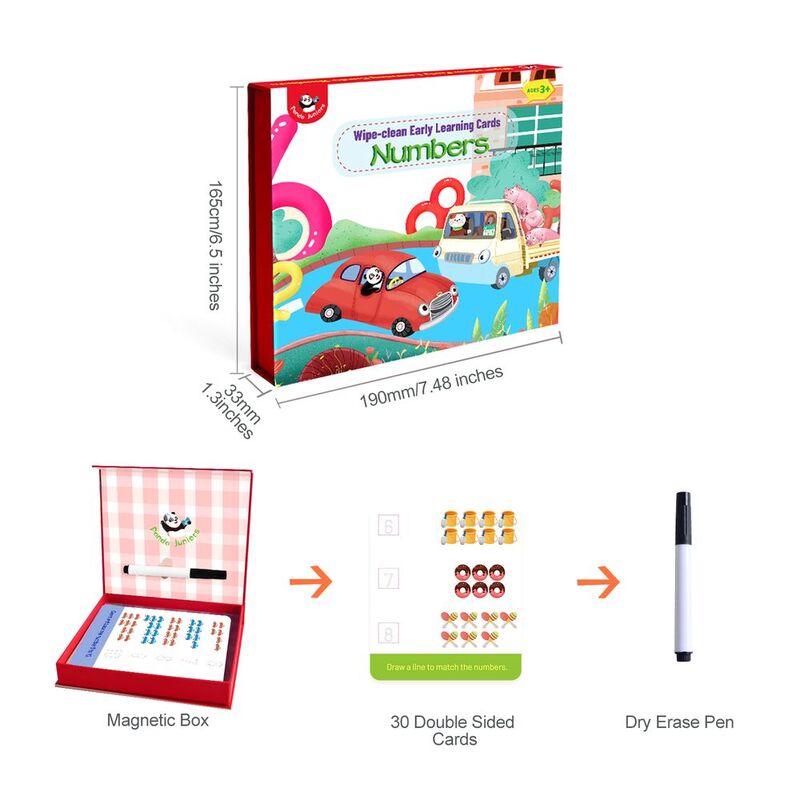 Buy Panda Juniors Numbers Wipe Clean Early Learning Cards Activity Pads | Yallatoys.com