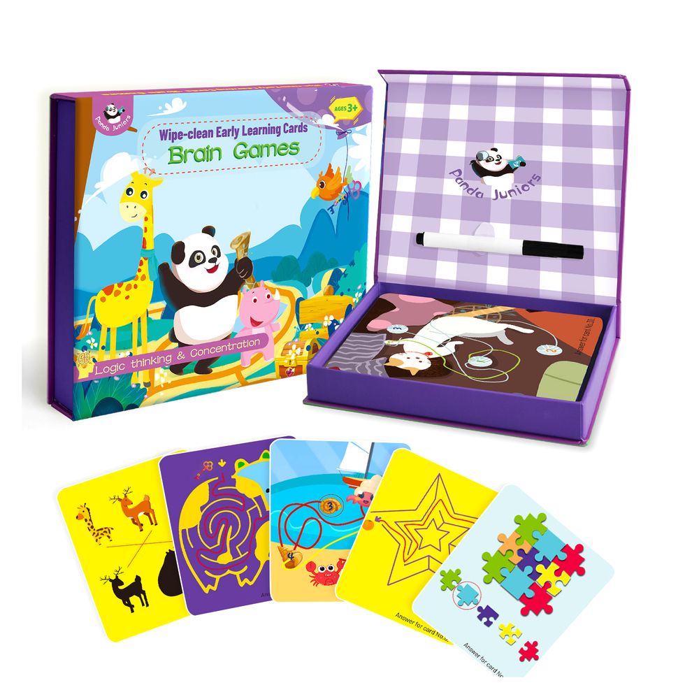 Buy Panda Juniors Wiple Clean Early Learning Cards Brain Games | Yallatoys.com