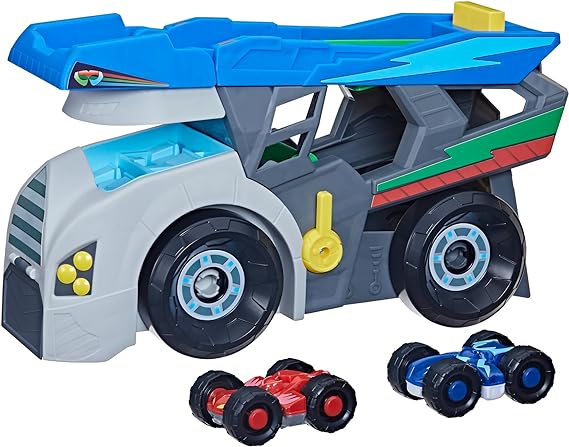 Buy PJ Mask Power Heroes Hero Hauler Truck Playset with 2 Duo Racer Superhero Toy Cars | Yallatoys.com