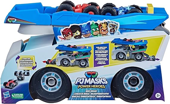 Buy PJ Mask Power Heroes Hero Hauler Truck Playset with 2 Duo Racer Superhero Toy Cars | Yallatoys.com