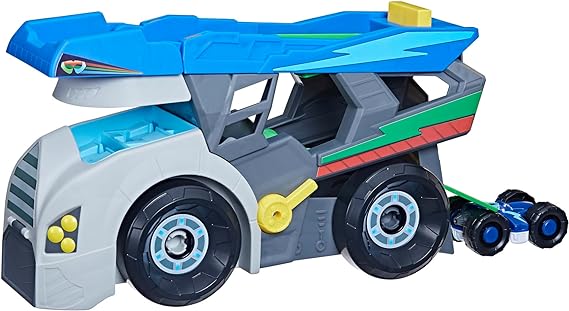 Buy PJ Mask Power Heroes Hero Hauler Truck Playset with 2 Duo Racer Superhero Toy Cars | Yallatoys.com
