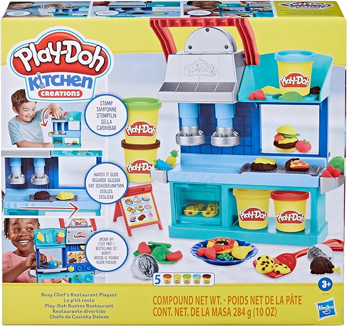 Buy Play Doh Kitchen Creations Busy Chefs Restaurant Playset | Yallatoys.com