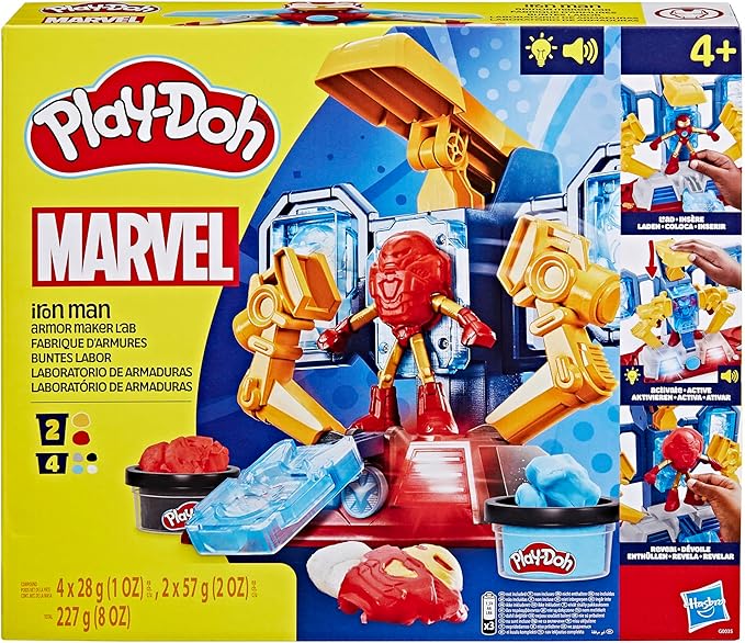 Buy Play Doh Marvel Iron Man Armor Maker Lab Playset With Lights And Sounds | Yallatoys.com