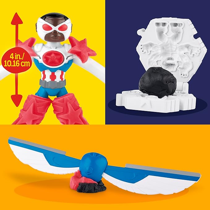 Buy Play Doh Marvel Captain America Moto Slicer Playset With Bendy Action Figure | Yallatoys.com