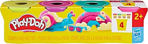 Buy Play Doh Pack of 4 Bright Colours 85g | Yallatoys.com