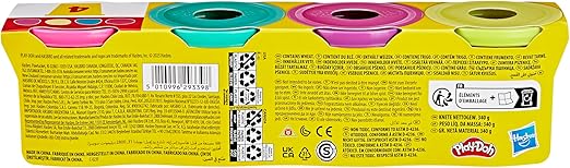 Buy Play Doh Pack of 4 Bright Colours 85g | Yallatoys.com