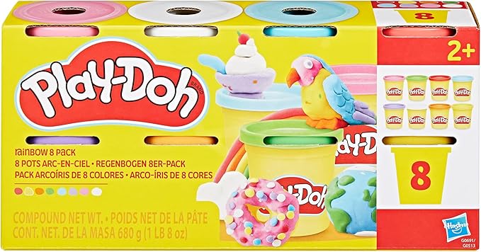 Buy Play Doh 8 Pack Rainbow Colors | Yallatoys.com