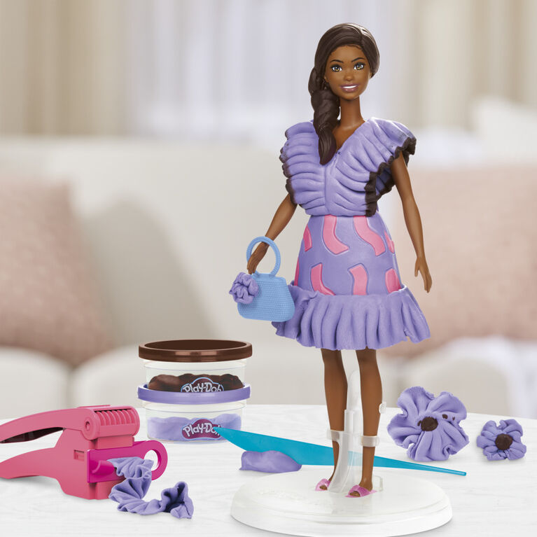 Buy Play Doh Barbie Fashionista Ruffles Doll Set | Yallatoys.com