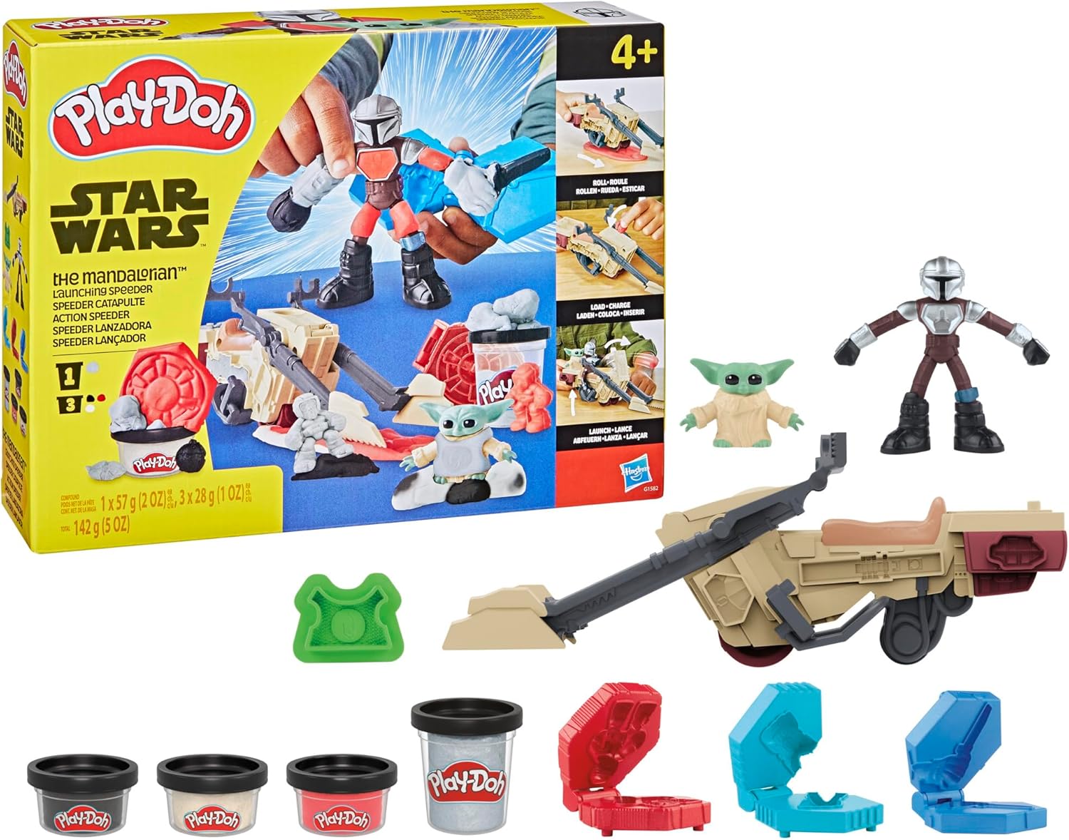 Buy Play Doh Star Wars The Mandalorian Launching Speeder Playset | Yallatoys.com