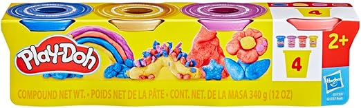 Buy Play Doh Pack of 4 Shimmer Clay | Yallatoys.com