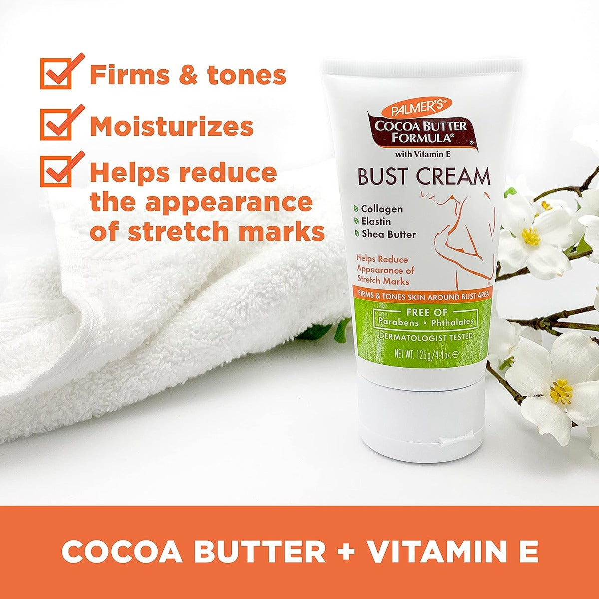 Palmers Cocoa Butter Formula Bust Cream for Pregnancy Skin Care with Vitamin E 125g Palmers Yallatoys