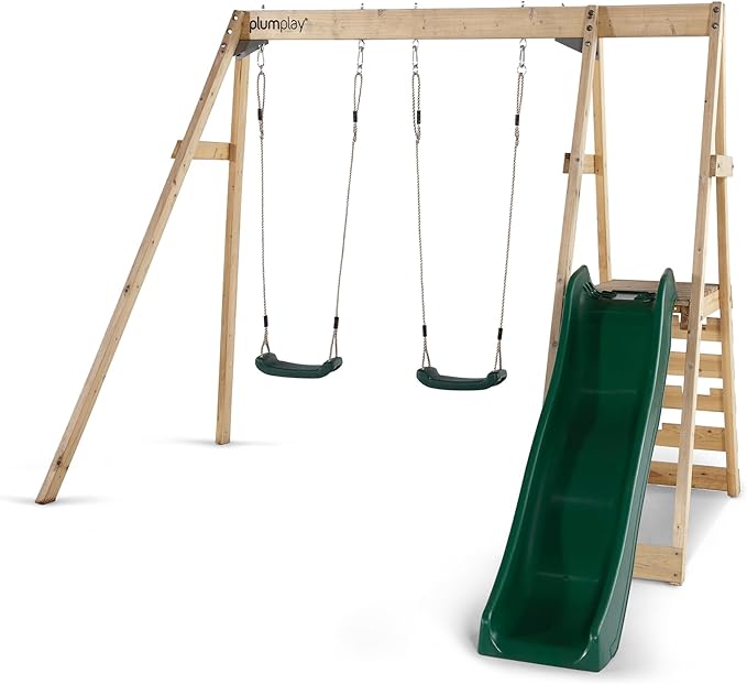 Buy Plum Tamarin Wooden Swing and Slide | Yallatoys.com