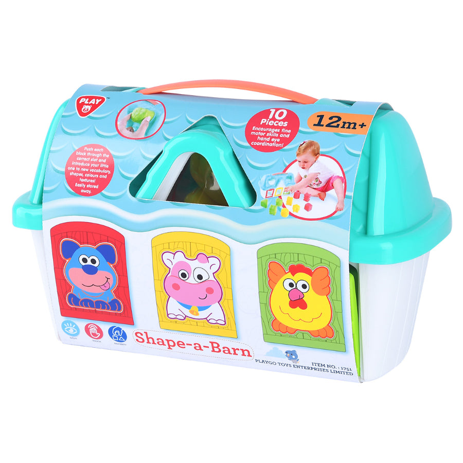 Buy Playgo Shape Barn Stavlos 10pcs | Yallatoys.com