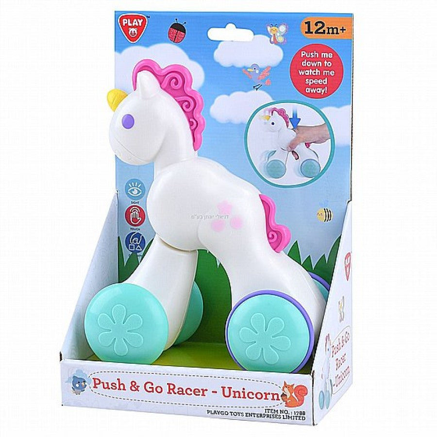 Buy Playgo Push And Go Racer Toy Unicorn | Yallatoys.com
