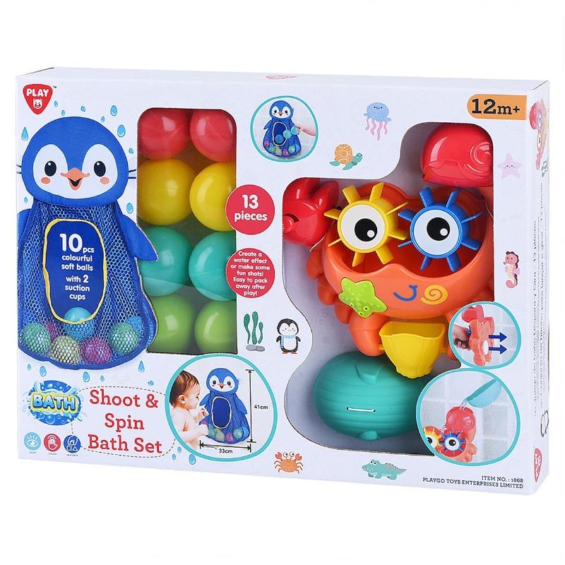 Buy Playgo Shoot & Spin Bath Set 13 Pcs | Yallatoys.com